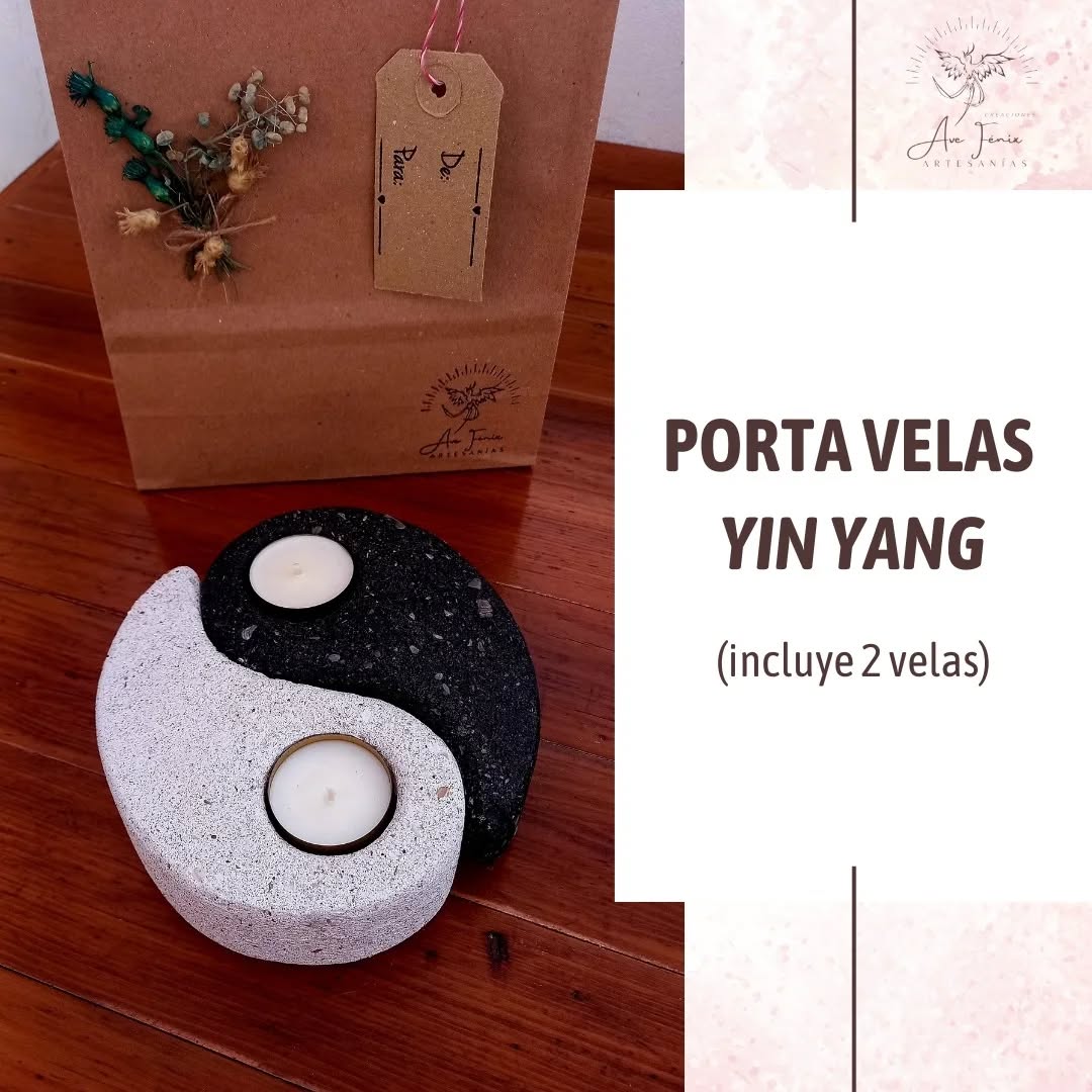 Porta Velas Ying Yang