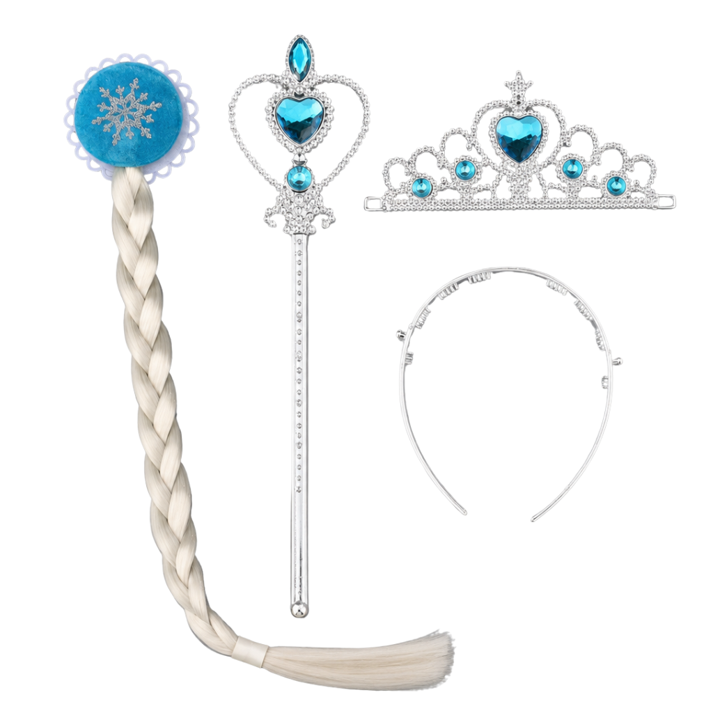 Accesorio Princesas - Varita, Vicha, corona y trenzas - 2