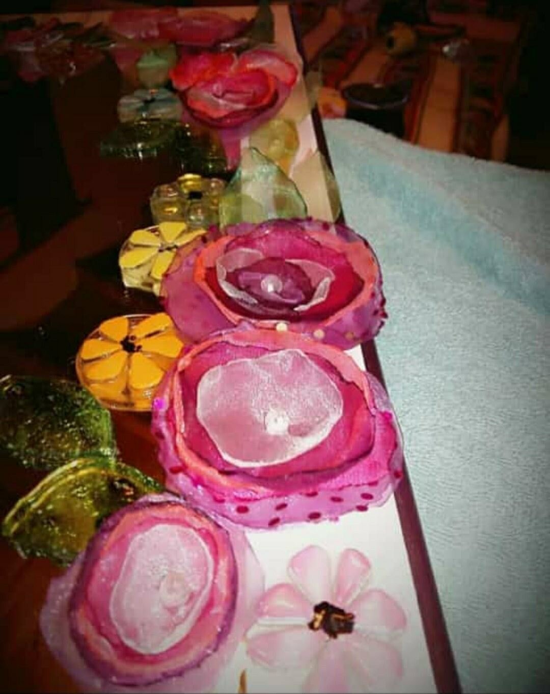 Espejo vitrofusión Rosas - 2